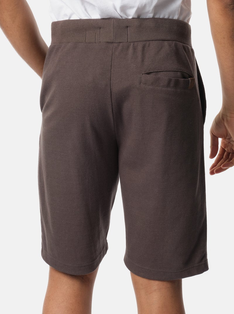 Pantalones cortos de punto piqué Gris - Kiabi
