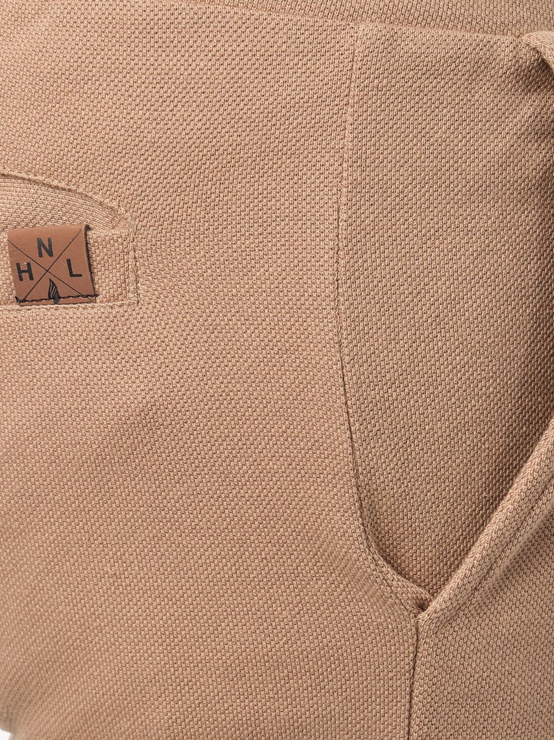 Pantalones cortos de punto piqué Marrón - Kiabi