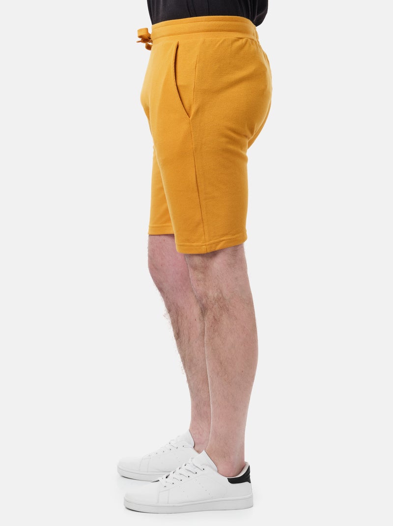 Pantalones cortos de punto piqué Mostaza - Kiabi