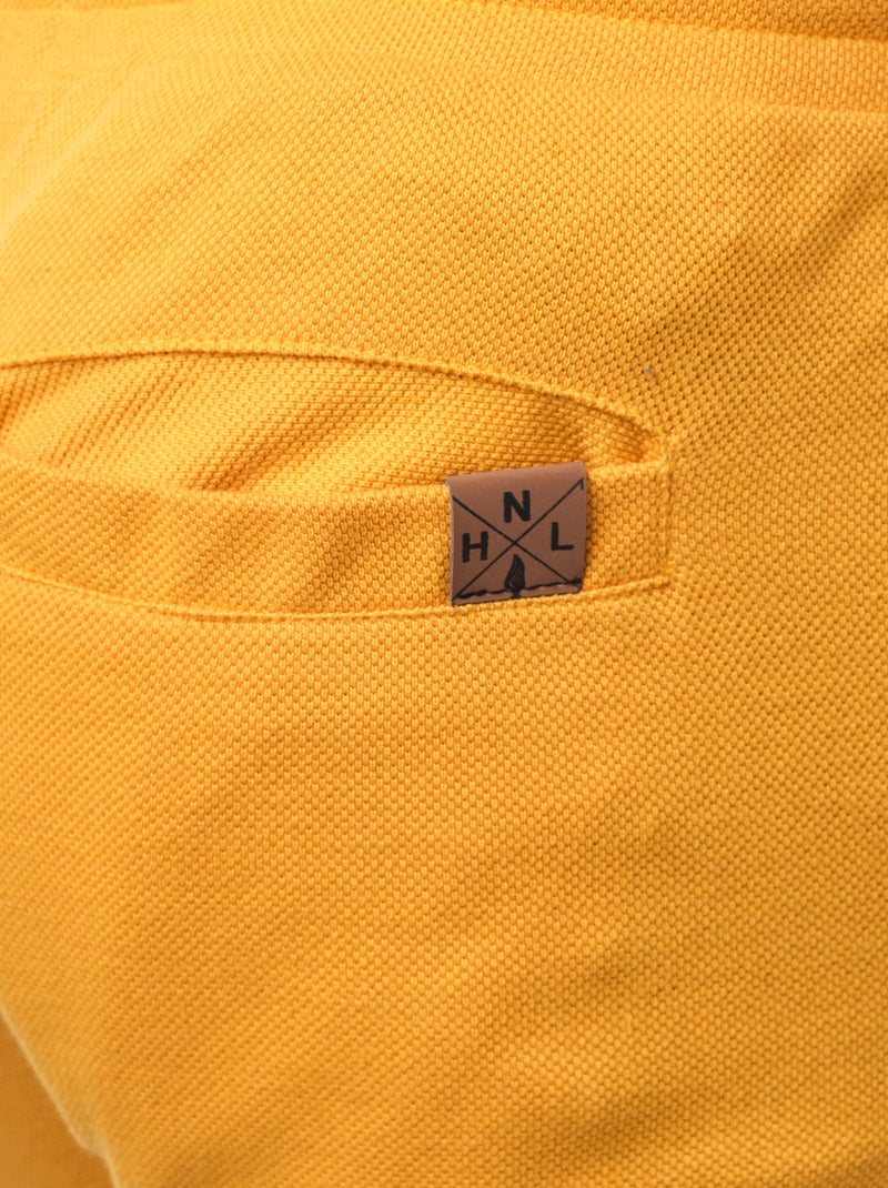 Pantalones cortos de punto piqué Mostaza - Kiabi