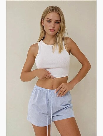 Pantalones cortos de rayas de corte relajado hiccup