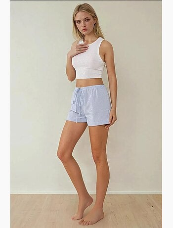 Pantalones cortos de rayas de corte relajado hiccup