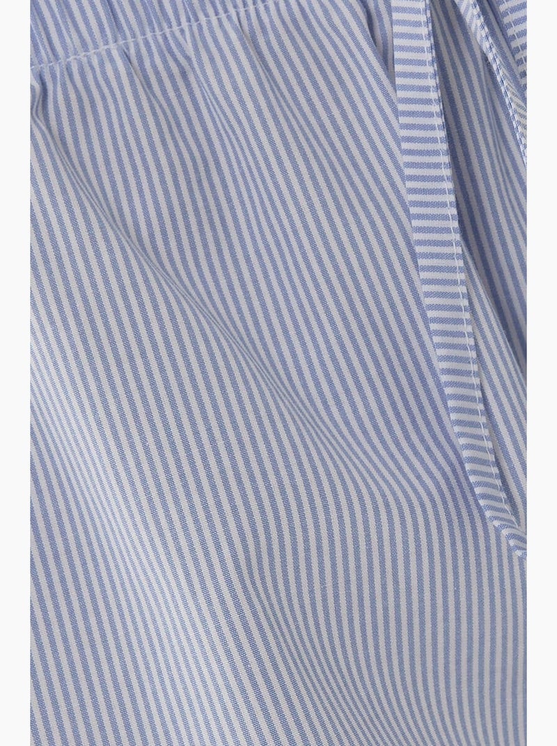 Pantalones cortos de rayas de corte relajado hiccup Azul - Kiabi