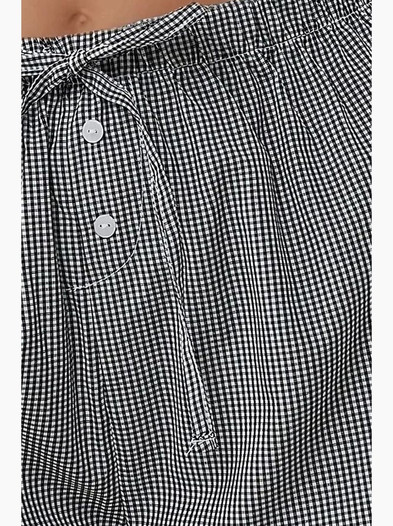 Pantalones cortos de rayas de corte relajado hiccup Negro - Kiabi