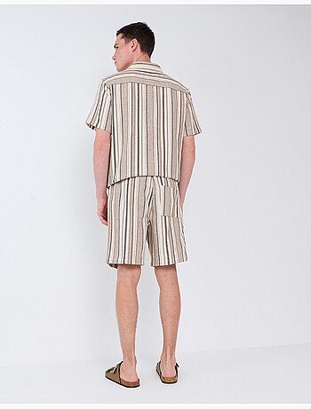 Pantalones cortos de rayas, mo fashion