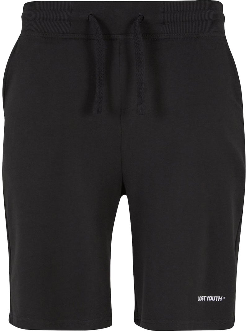 Pantalones cortos de tela de rizo para hombre - lost youth Negro - Kiabi