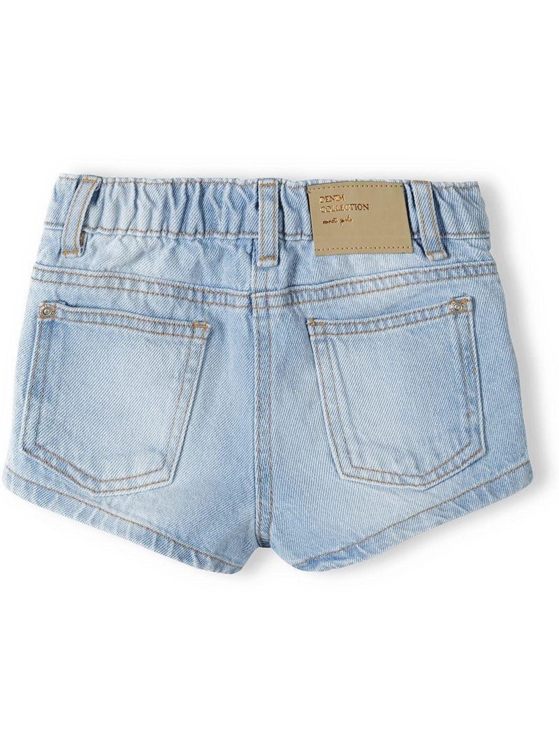 Pantalones cortos de vaquero diseño lavado ácido niñas - minoti Azul claro - Kiabi