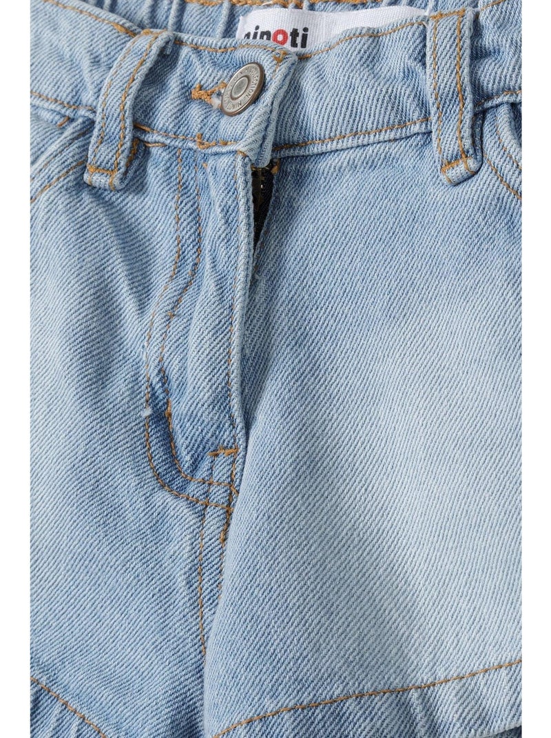 Pantalones cortos de vaquero diseño lavado ácido niñas - minoti Azul claro - Kiabi