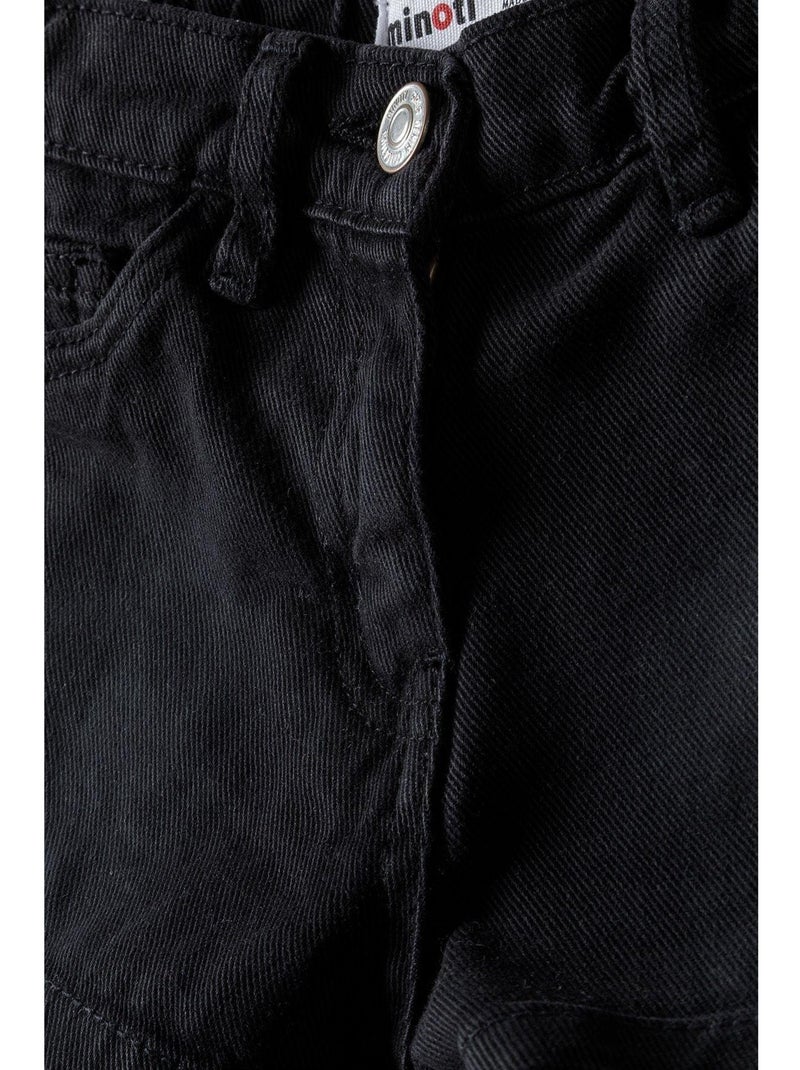 Pantalones cortos de vaquero diseño lavado ácido niñas - minoti Negro - Kiabi