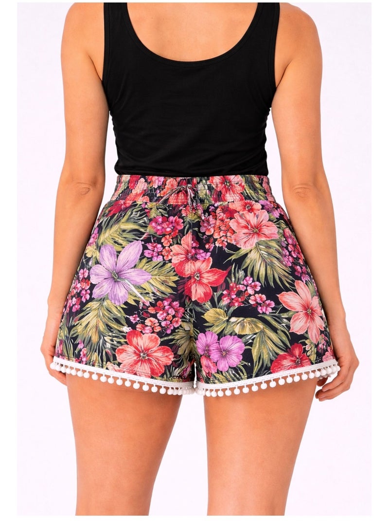 Pantalones cortos fluidos de algodón Kebello Rosa - Kiabi