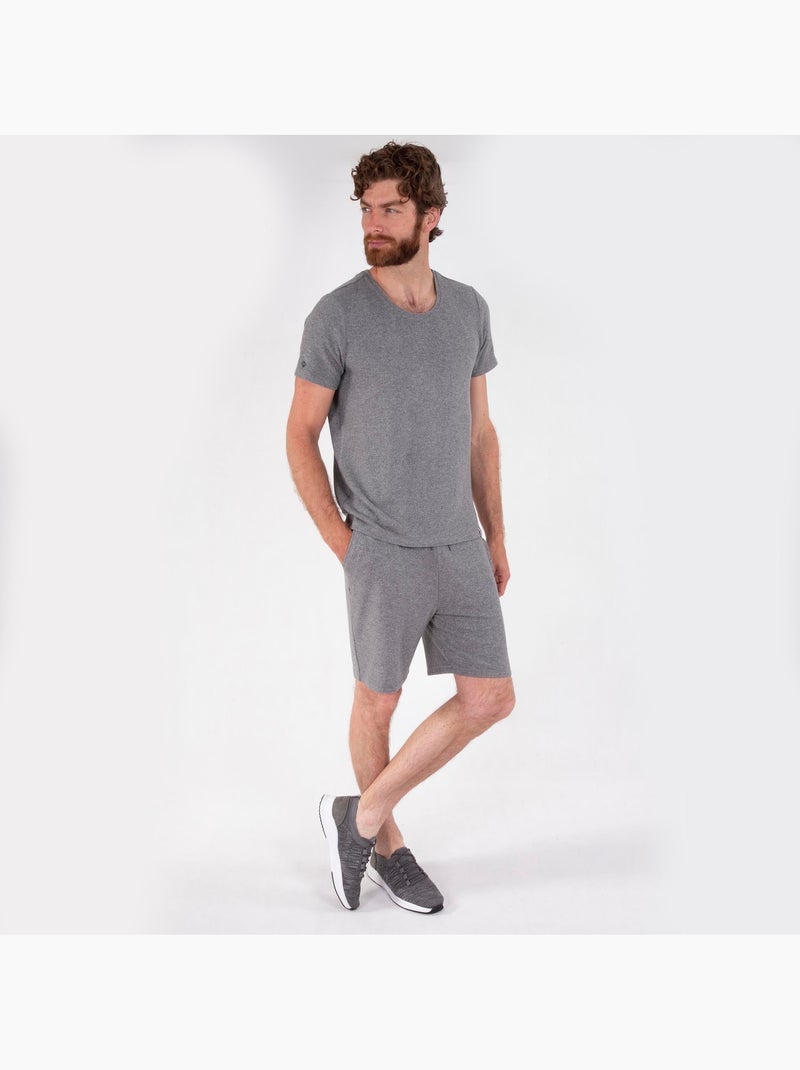 Pantalones cortos homewear hombre Gris jaspeado - Kiabi