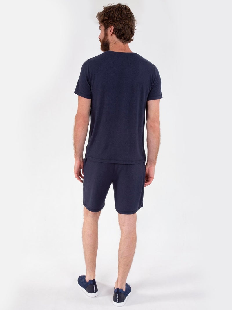 Pantalones cortos homewear hombre Isotoner Azul marino - Kiabi