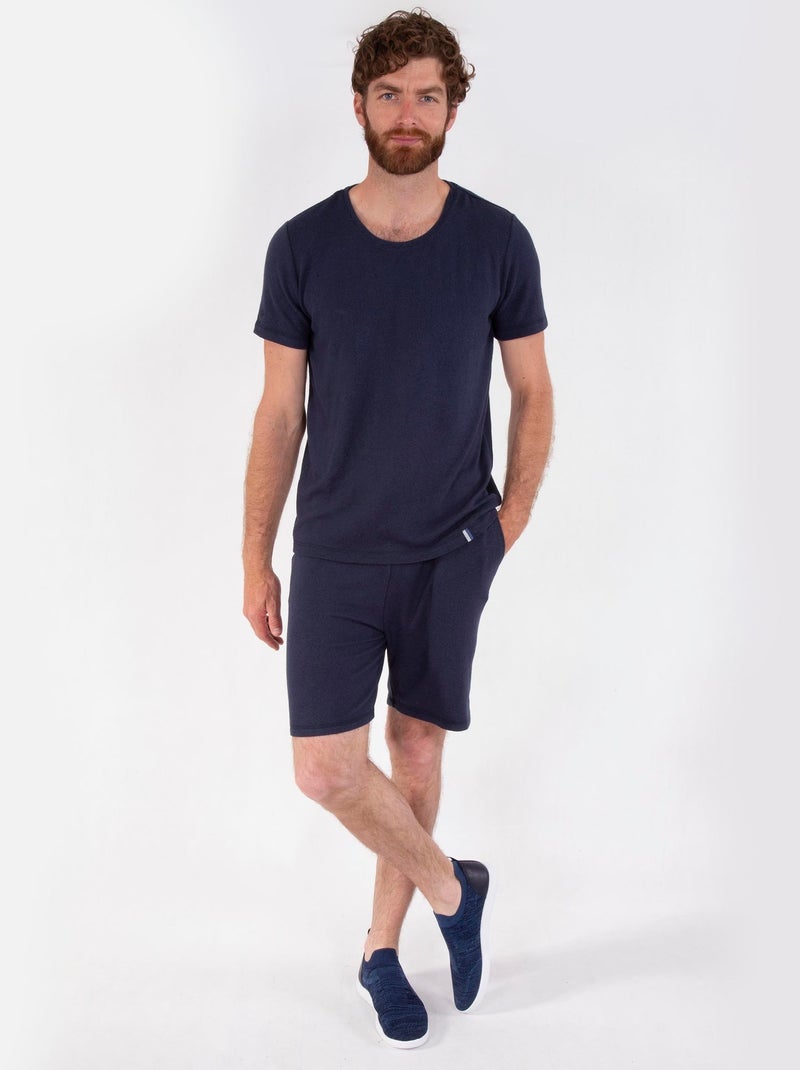 Pantalones cortos homewear hombre Isotoner Azul marino - Kiabi