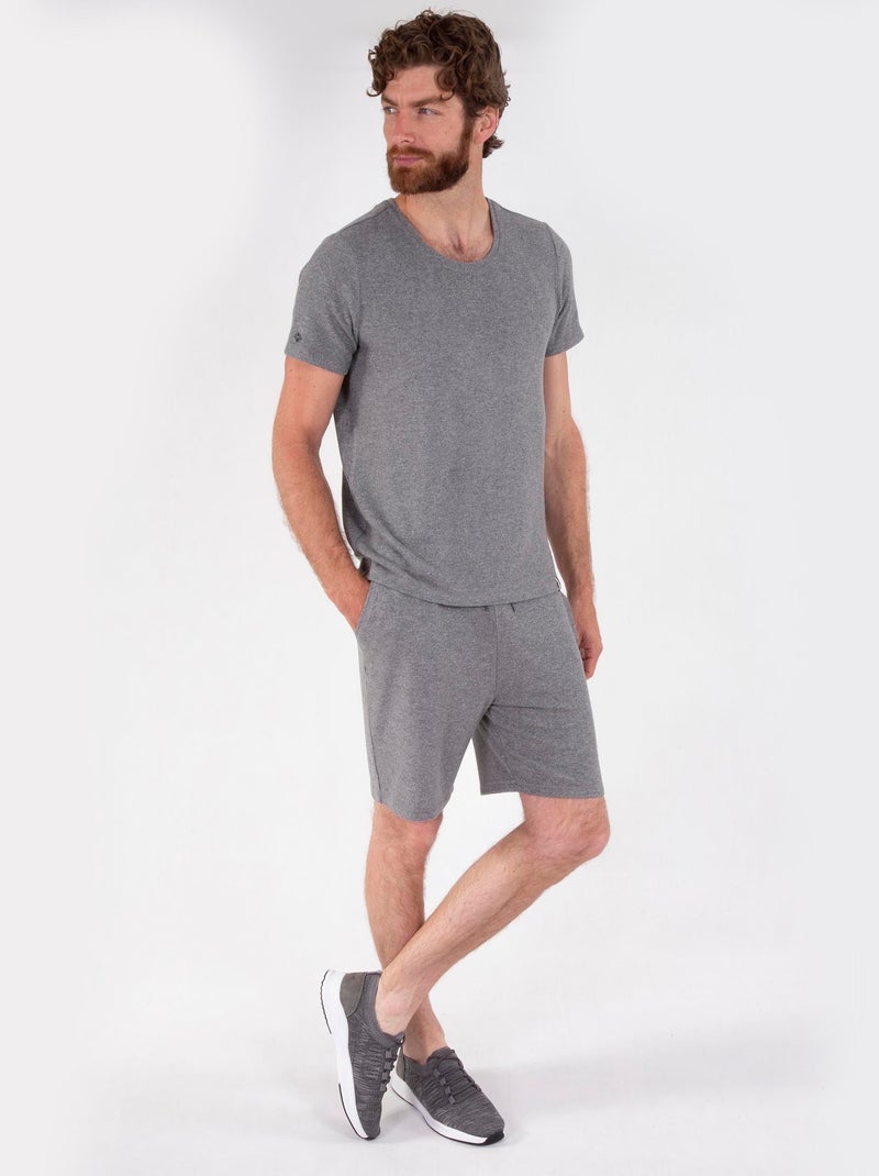 Pantalones cortos homewear hombre Isotoner Gris jaspeado - Kiabi