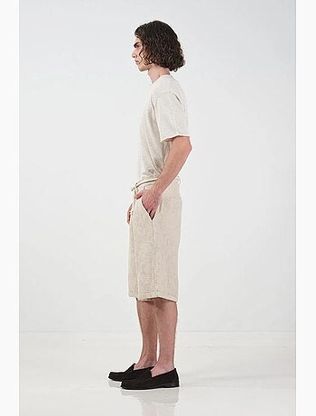 Pantalones cortos largos relajados de algodón para hombre giesto