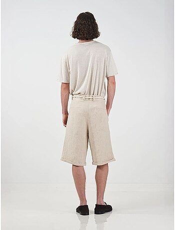 Pantalones cortos largos relajados de algodón para hombre giesto