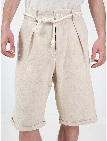 Pantalones cortos largos relajados de algodón para hombre giesto