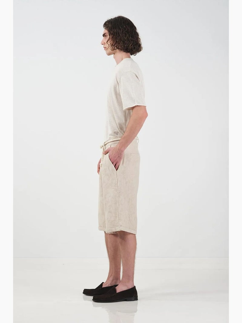 Pantalones cortos largos relajados de algodón para hombre giesto Beige arcilla - Kiabi