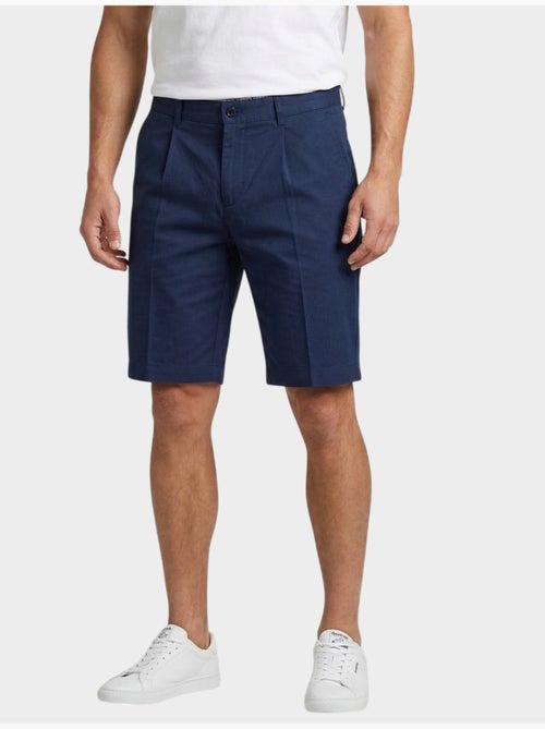 Pantalones cortos lisos de algodón, lino y poliéster. - Kiabi