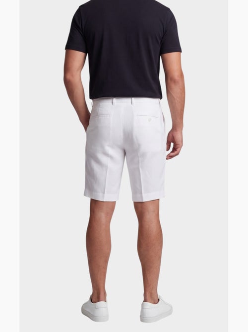 Pantalones cortos lisos de algodón, lino y poliéster. - Kiabi