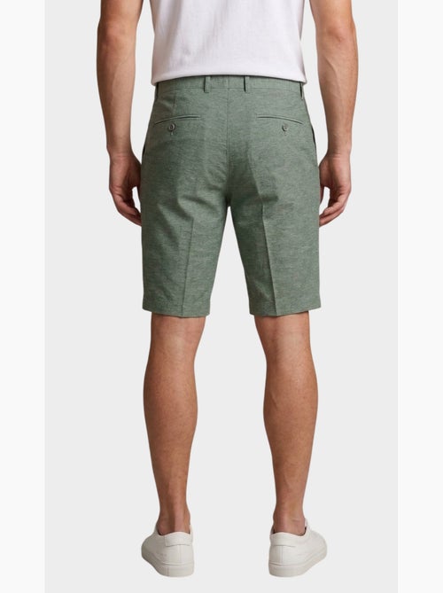 Pantalones cortos lisos de algodón, lino y poliéster. - Kiabi
