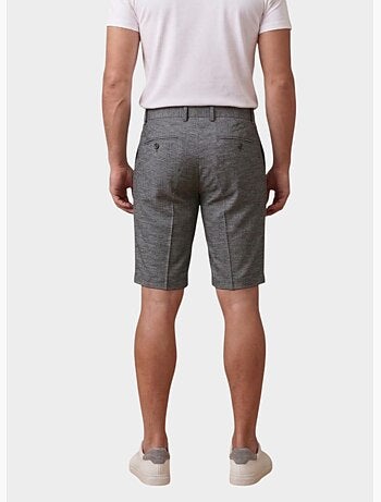 Pantalones cortos lisos de algodón, lino y poliéster.