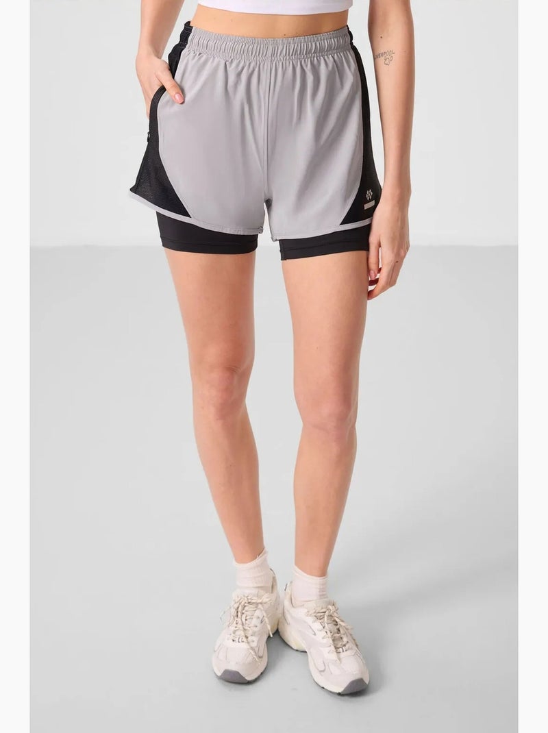 Pantalones cortos mini de mujer sin cierre tommy Gris claro - Kiabi
