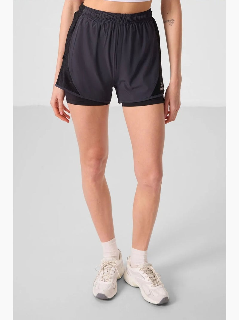Pantalones cortos mini de mujer sin cierre tommy Gris negro - Kiabi