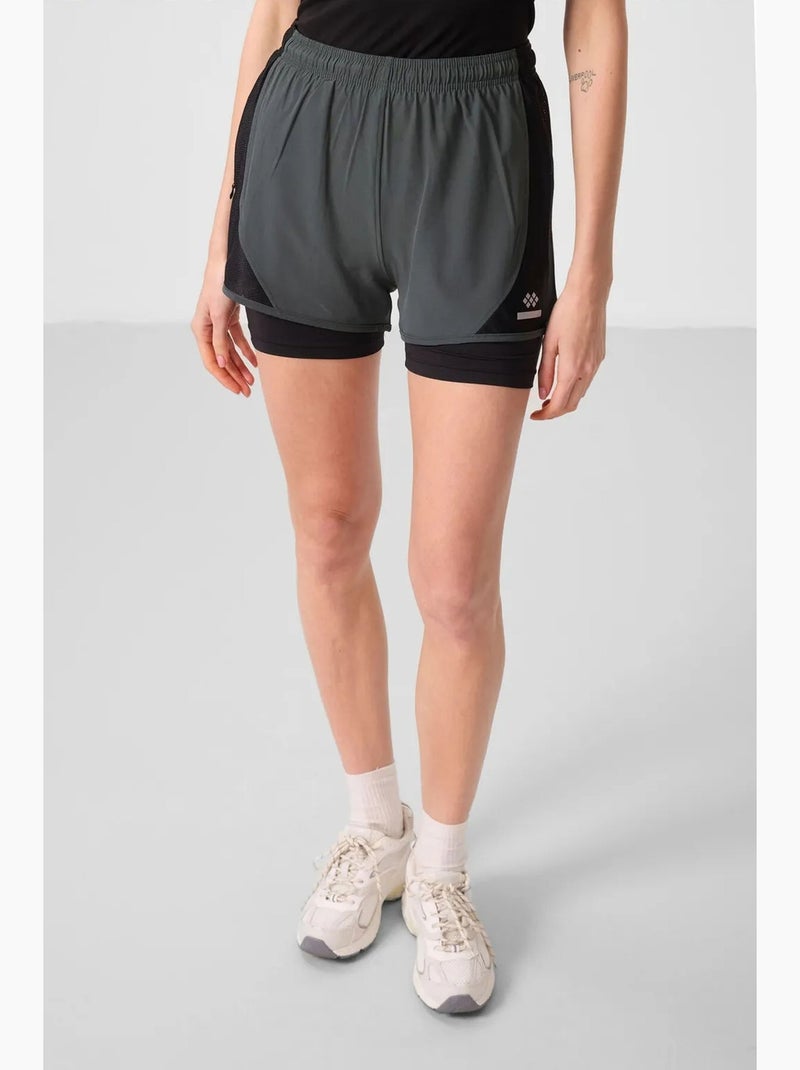 Pantalones cortos mini de mujer sin cierre tommy Verde oliva - Kiabi
