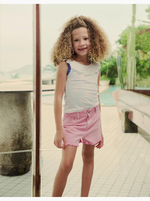 Pantalones cortos paperbag de denim, MO Fashion - Kiabi