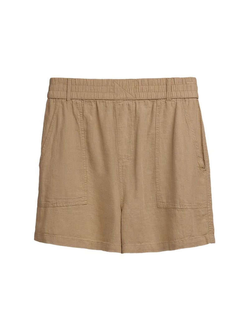 Pantalones Cortos para Mujer Teddy Smith Beige - Kiabi