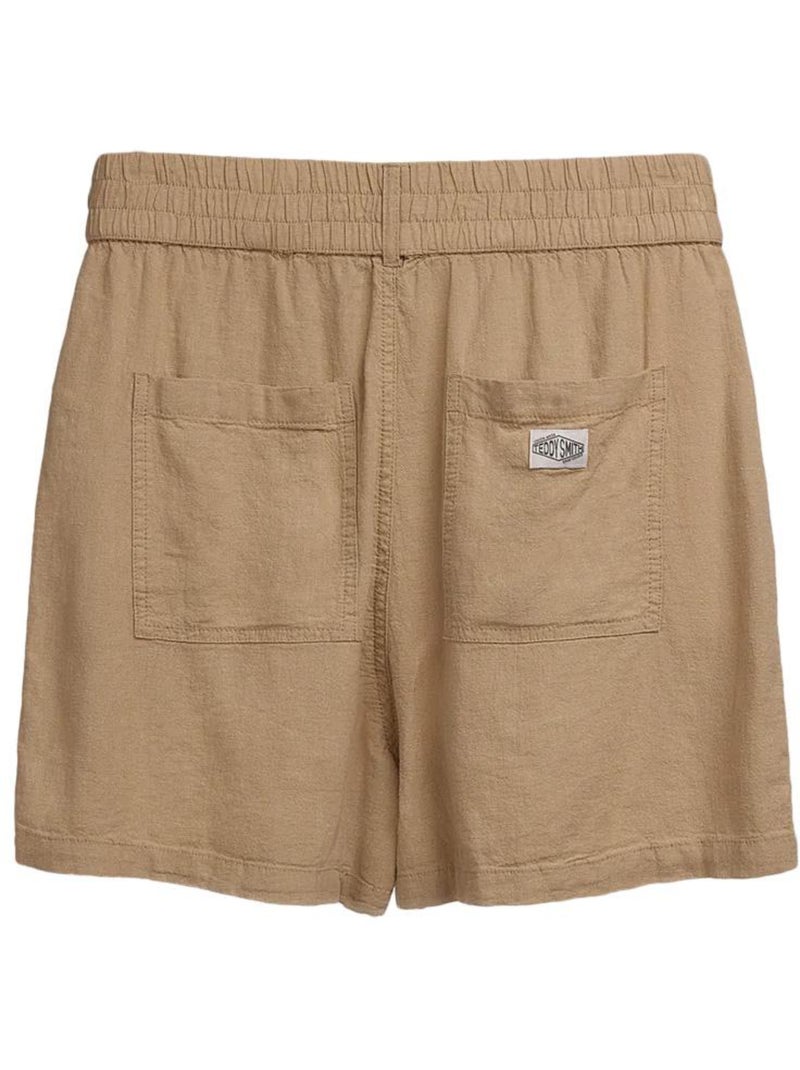 Pantalones Cortos para Mujer Teddy Smith Beige - Kiabi