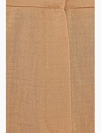 Pantalones cortos tejidos de cintura alta y plisados hiccup