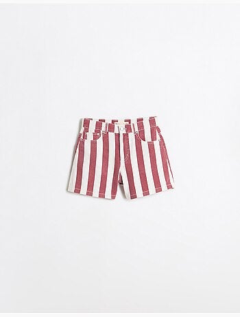Pantalones cortos vaqueros de rayas, mo fashion