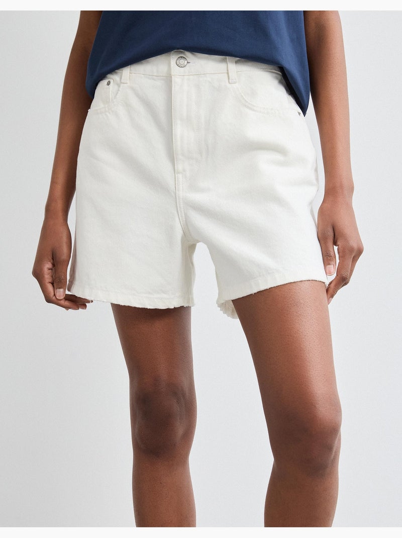 Pantalones cortos vaqueros, MO Fashion Blanco - Kiabi