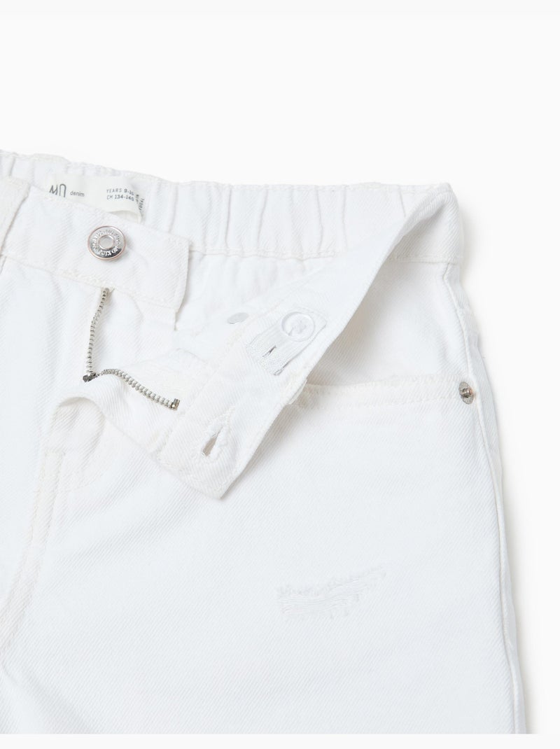 Pantalones cortos vaqueros, MO Fashion Blanco - Kiabi