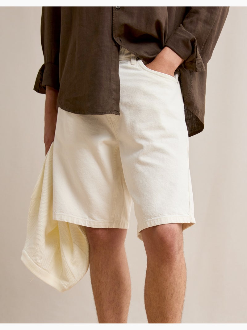 Pantalones cortos vaqueros, MO Fashion Blanco - Kiabi