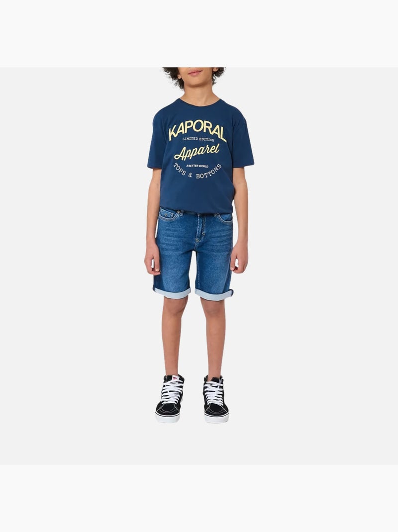 Pantalones Cortos Vaqueros para Niño Kaporal Azul vaquero - Kiabi