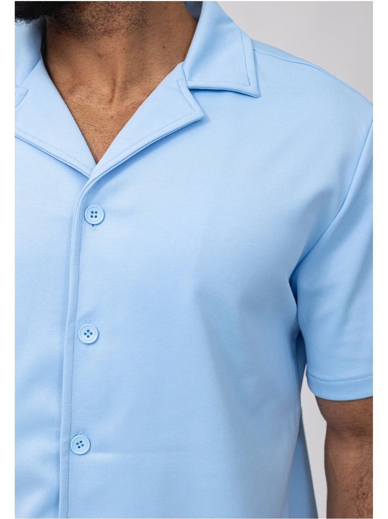 Pantalones cortos,Conjunto de camisa Kebello Azul cielo - Kiabi