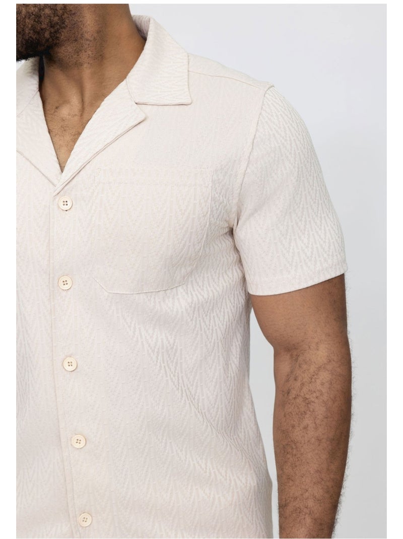 Pantalones cortos,Conjunto de camisa Kebello Beige - Kiabi