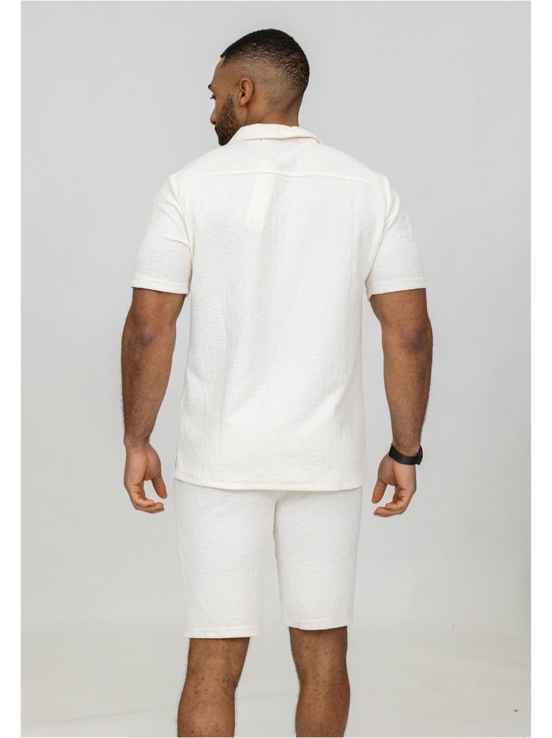 Pantalones cortos,Conjunto de camisa Kebello Blanco - Kiabi