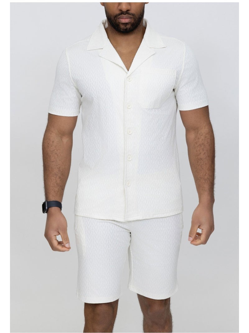 Pantalones cortos,Conjunto de camisa Kebello Blanco - Kiabi