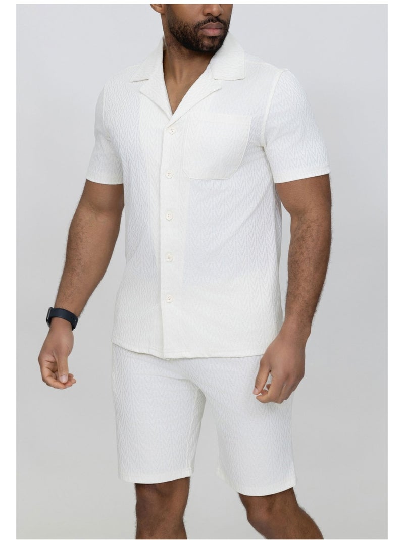 Pantalones cortos,Conjunto de camisa Kebello Blanco - Kiabi