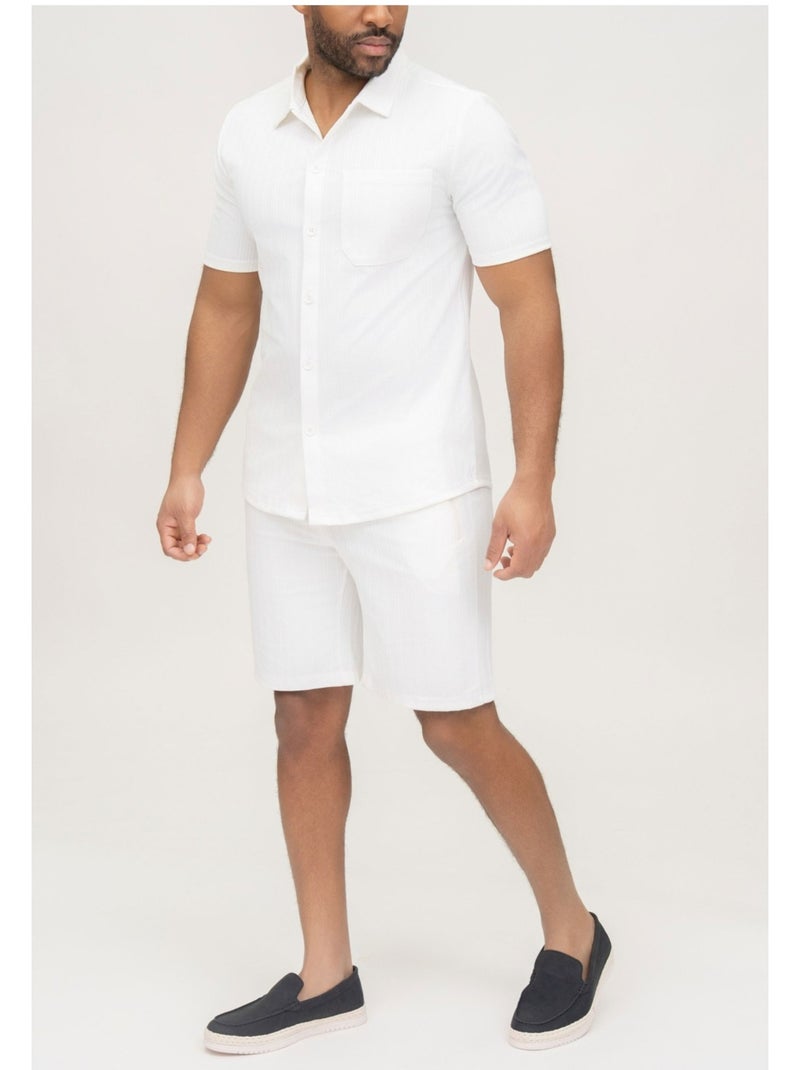 Pantalones cortos,Conjunto de camisa Kebello Blanco - Kiabi