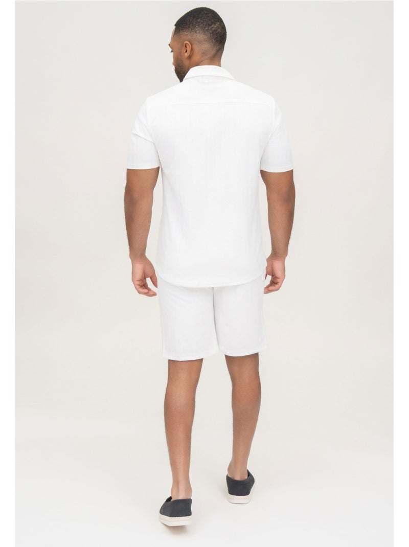 Pantalones cortos,Conjunto de camisa Kebello Blanco - Kiabi