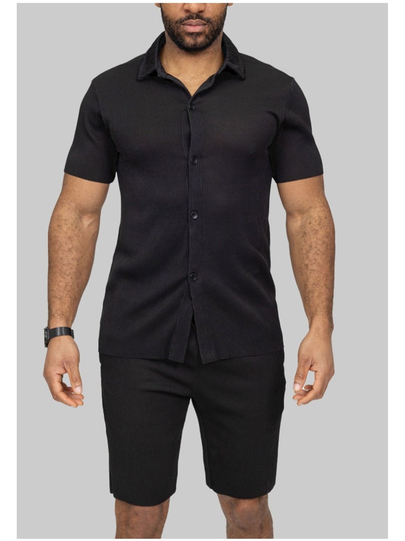 Pantalones cortos,Conjunto de camisa Kebello Negro Negro - Kiabi