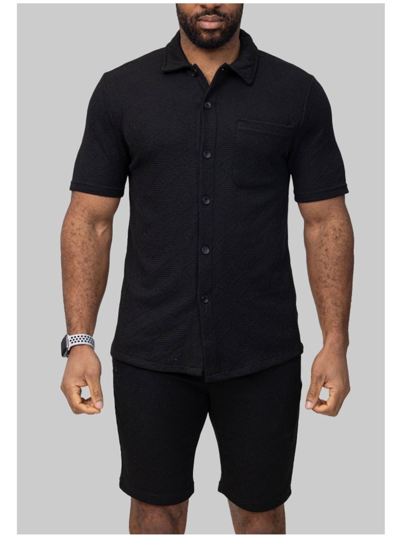 Pantalones cortos,Conjunto de camisa Kebello Negro Negro - Kiabi