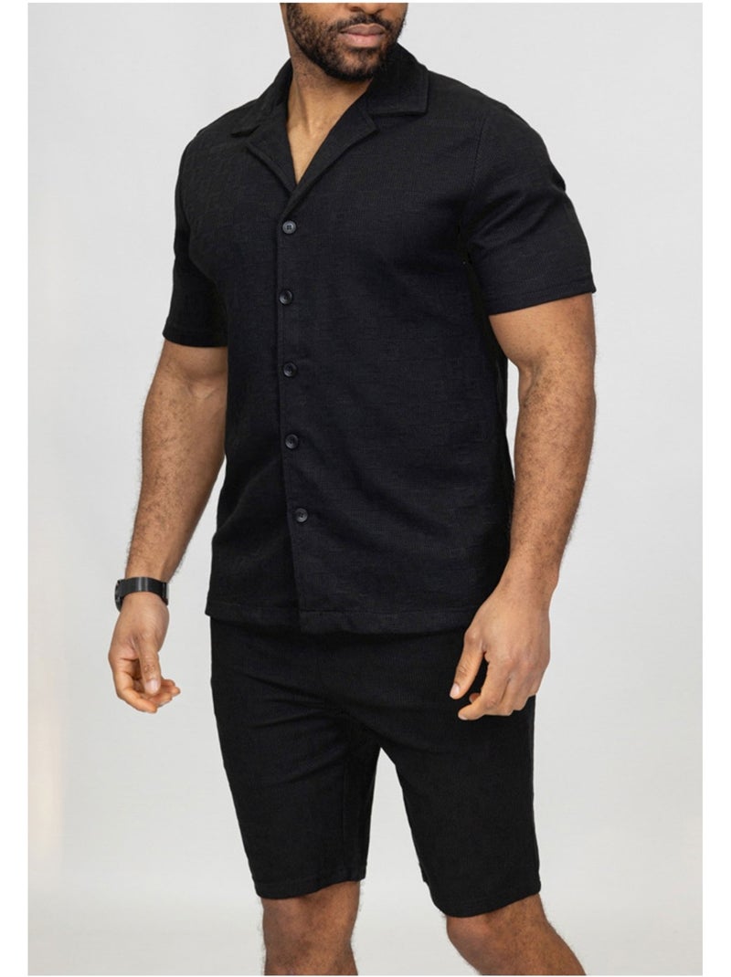 Pantalones cortos,Conjunto de camisa Kebello Negro Negro - Kiabi