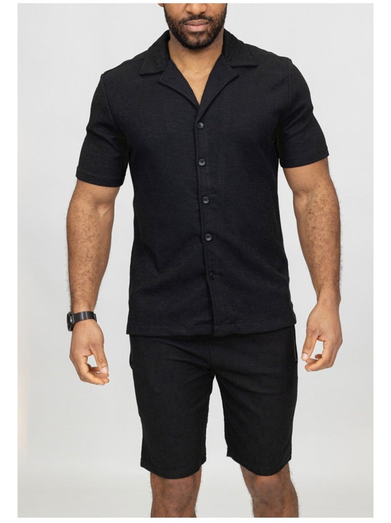 Pantalones cortos,Conjunto de camisa Kebello Negro Negro - Kiabi