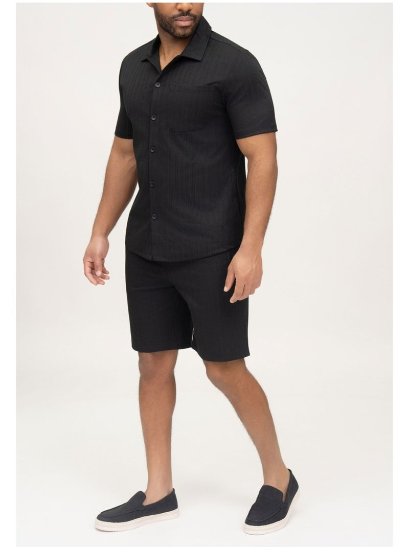 Pantalones cortos,Conjunto de camisa Kebello Negro Negro - Kiabi